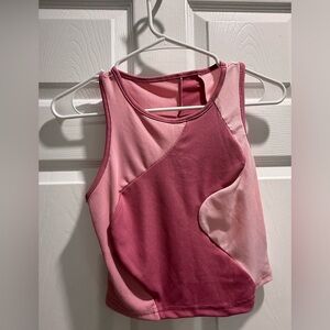 Women's Pink Colorblock Tank Top